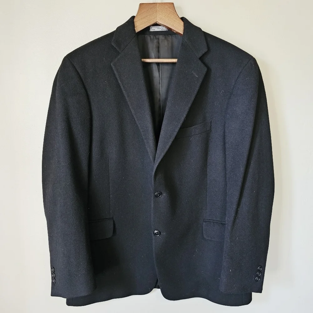Arnold Brant 100% cashmere Classic Black Men's Blazer 46R